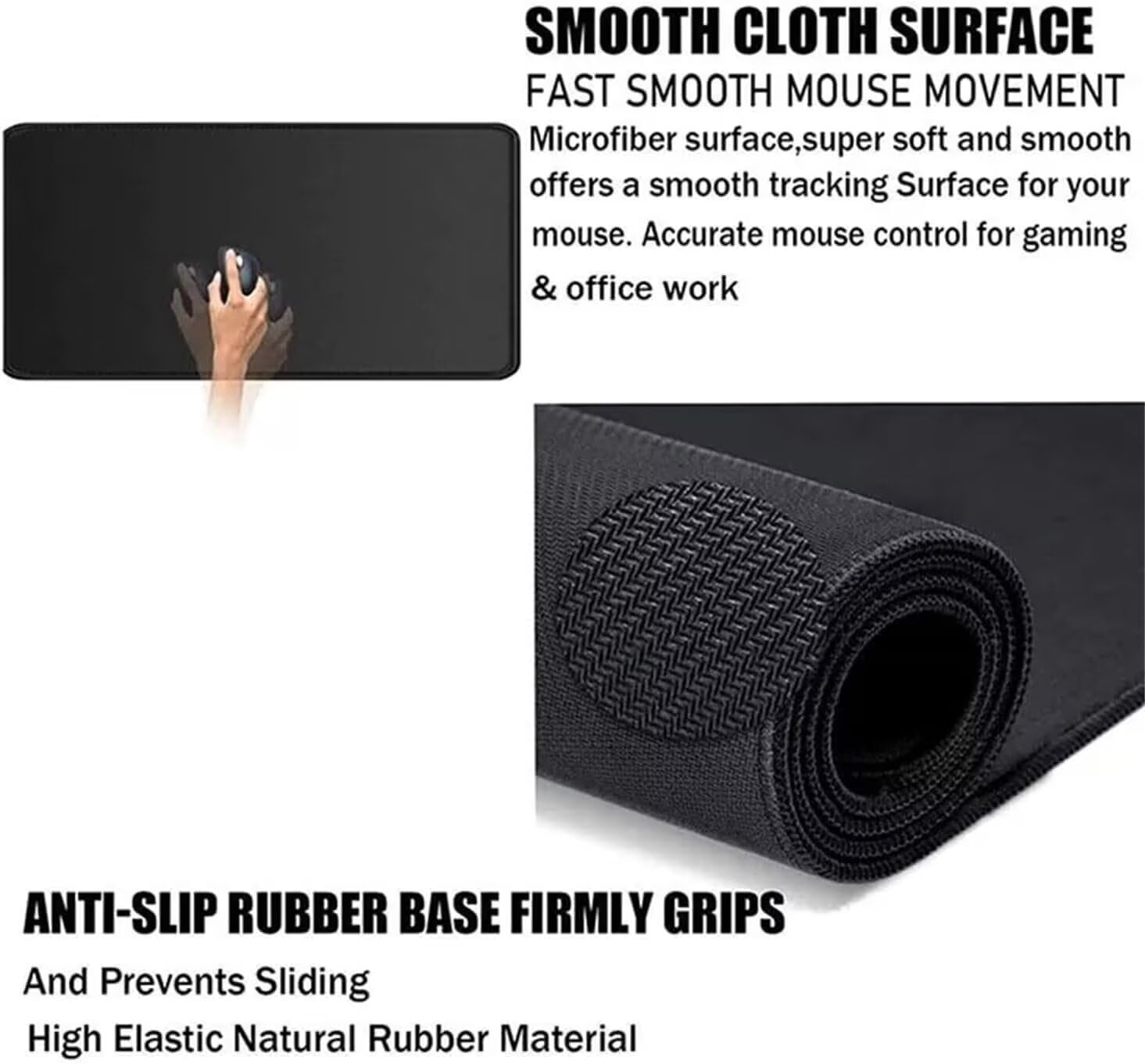 Tappetino Mouse XXL, 90x180cmx3mm, Tappetino per Mouses Gaming, Base in Gomma Antiscivolo, Tastiera Desk Mat, Migliora Precisione e Velocità, Accessori per Ufficio, L' Aquila Gigante D6YY-706