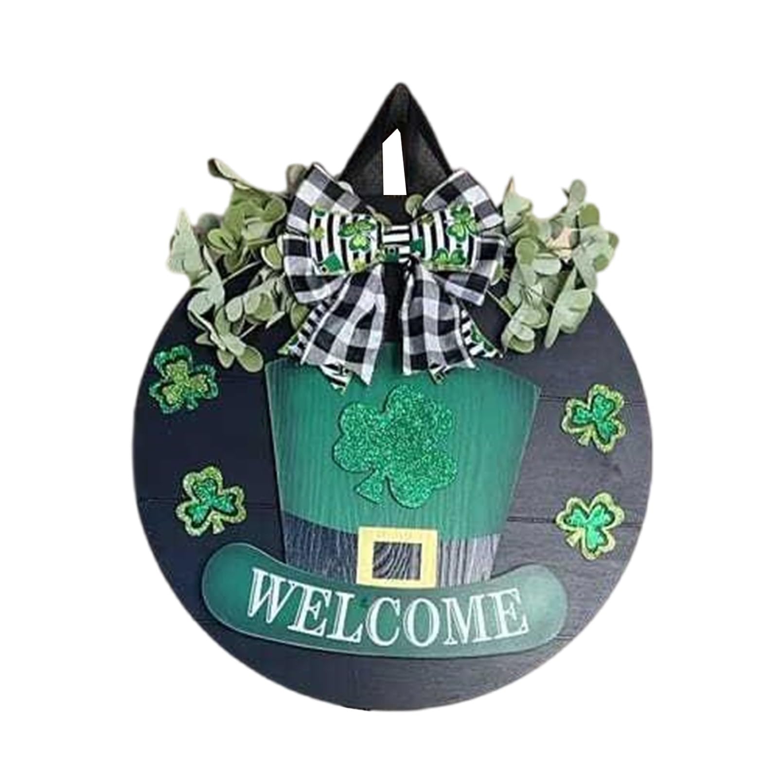 carotoe Irish Festival Hanging Welcome Sign Wood Plaques Ornament Irish Festival Hanging Door Sign for Indoor and Outdoor Home Wall Decoration