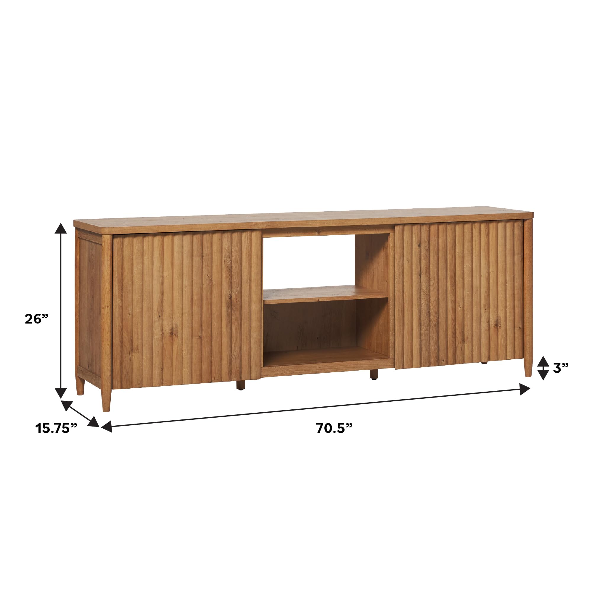 Amazon.com: Walker Edison Flynn Scandinavian Reeded TV Stand with