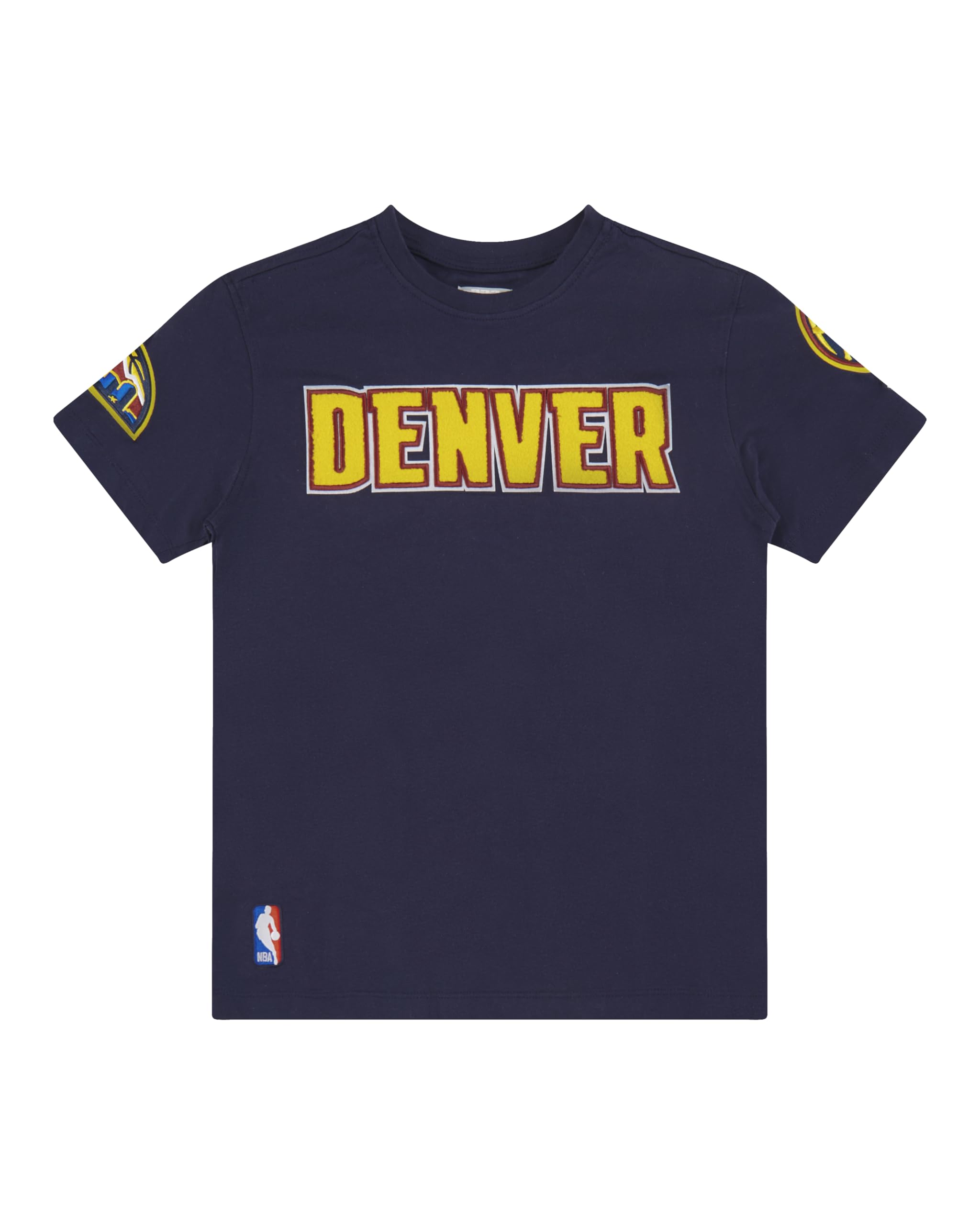 Pro Standard Big Boys NBA Classic Chenille Cotton Short Sleeve Tee, Midnight Navy, XL