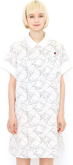 Amazon Co Jp グラニフ Graniph コラボレーション 総柄 ワンピース 一反もめん ゲゲゲの鬼太郎 ホワイト レディース Lady F G109 G112 おそろいコーデ G109 G112 服 ファッション小物