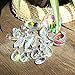 H&D HYALINE & DORA 18pcs Colorful Lamp Prisms Parts with Octagon Bead Chandelier Glass Crystals Hanging Drops Pendants