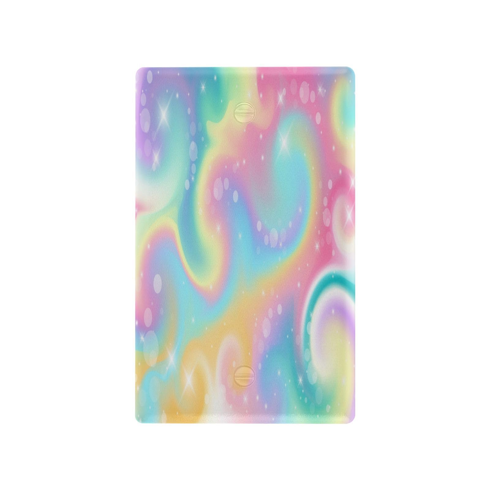 Unicorn Sky Stars Blank Device Wall Plate Light Switch Plates Electrical Outlet Covers Kitchen Home Decor H4.53 xL2.76 inch