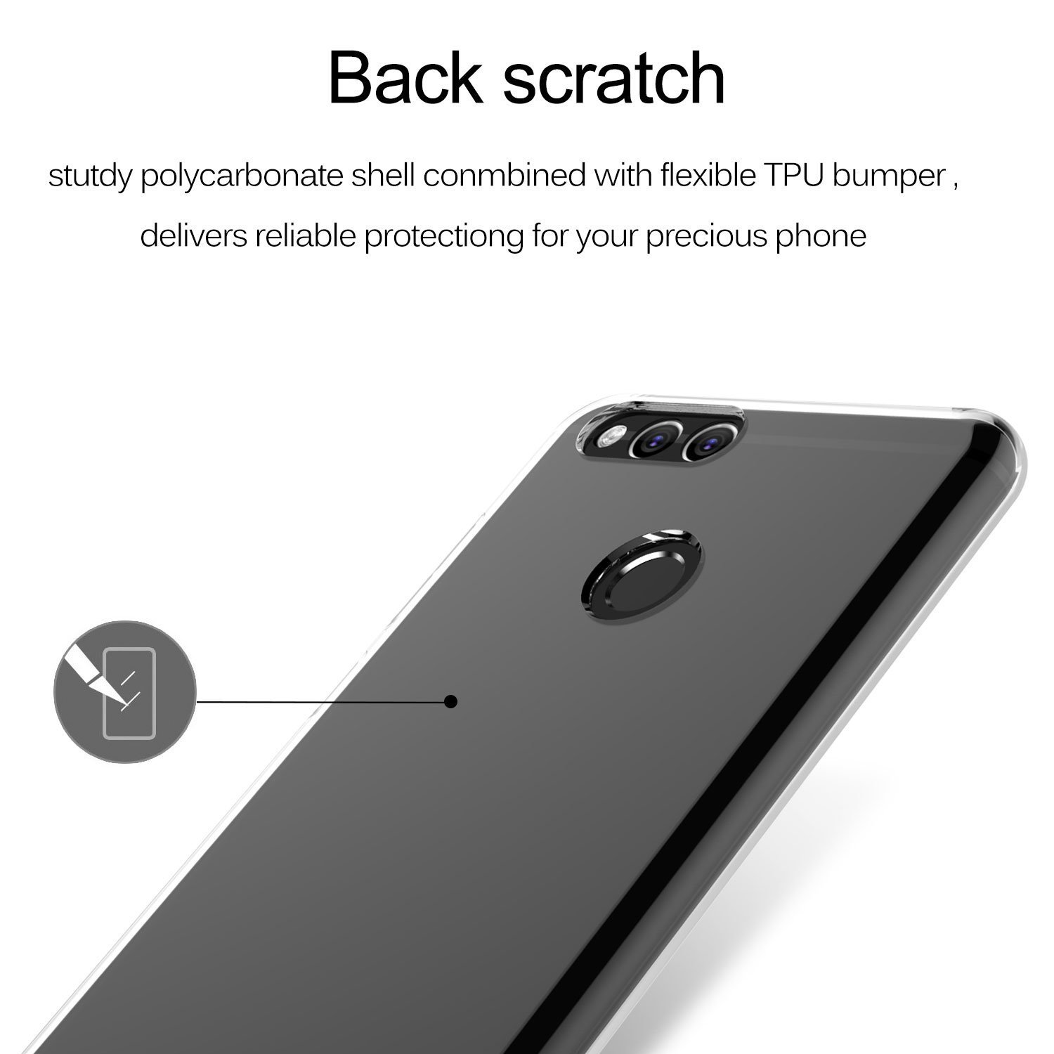 Coque Gel TPU Transparente Pour Huawei Honor 7X - Protection Antichoc Souple, Novago, Neuf
