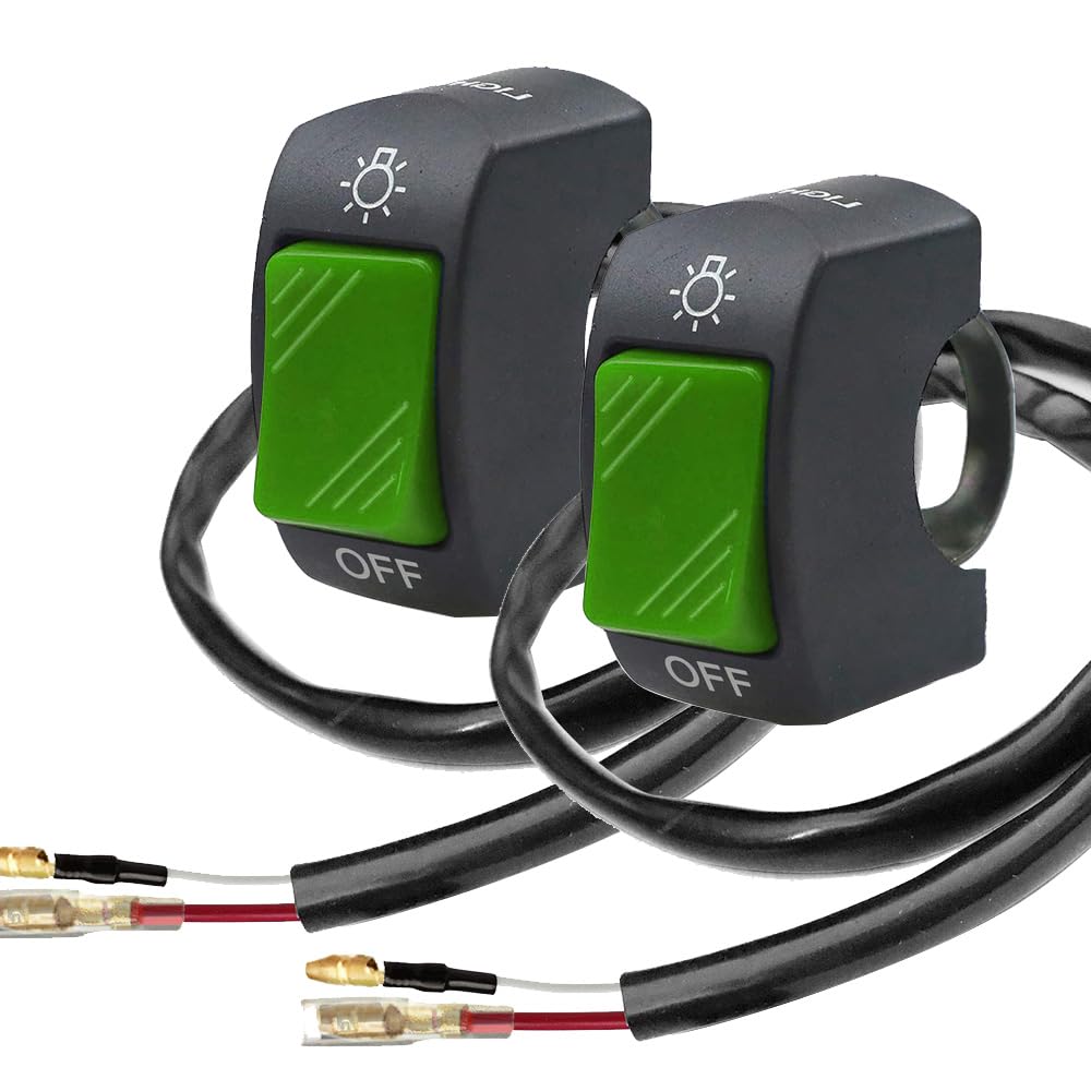 Interruttore Manubrio Moto 2 Pezzi - Pulsante ON/OFF 12V Per Scooter E Moto Elettriche, Blu - Foto 5