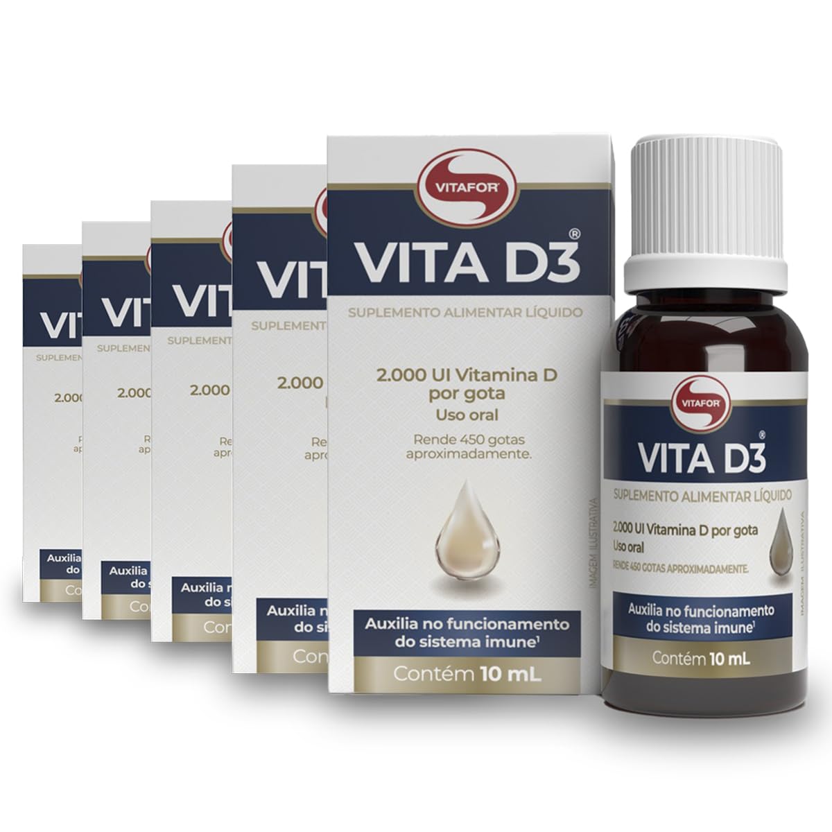 Kit 5 Vita D3 2000ui Vitafor 10ml em Gotas em promoção! Veja a oferta e mais achadinhos de Vitaminas & Suplementos 2 Hoje é o melhor dia para comprar Kit 5 Vita D3 2000ui Vitafor 10ml em Gotas com aquele preço maroto! Promoção! Aproveite a oferta! 2