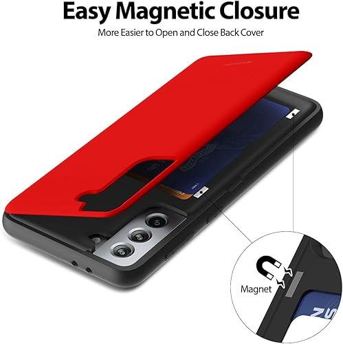 Miniatura 620 de GOOSPERY Parachoques magnético para puerta compatible con Galaxy S23, tarjetero tipo cartera, cierre automático, protección de doble capa resistente