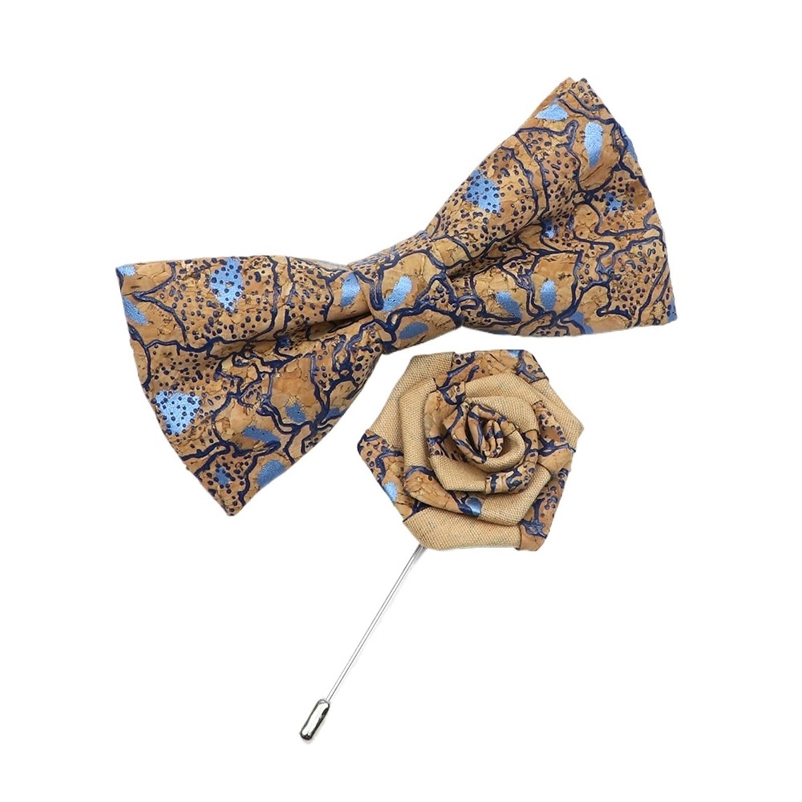 Cravatta A Farfalla Farfallino in legno Spilla papillon in tinta unita floreale fatta a mano da uomo for accessori for abiti retrò for la festa di nozze dello sposo