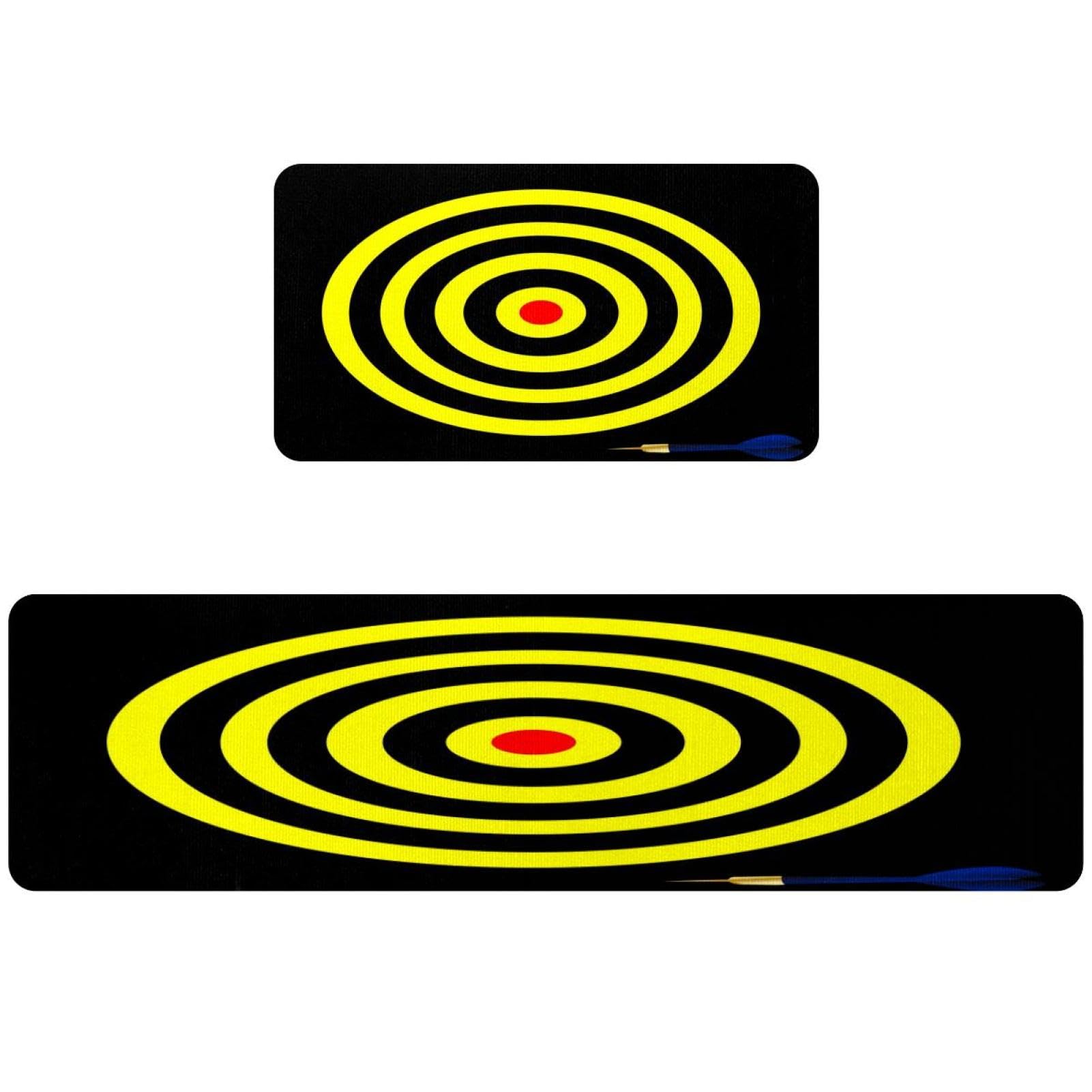 Tapete de cocina antideslizante VAPOKF alfombra absorbente de dardo amarillo lavable