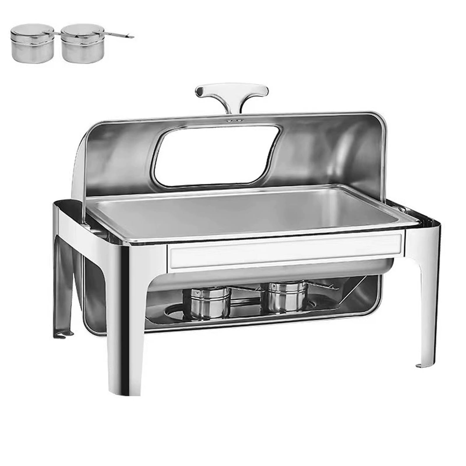 Set Buffet scaldavivande, 9L in Acciaio Inox per Catering con teglie