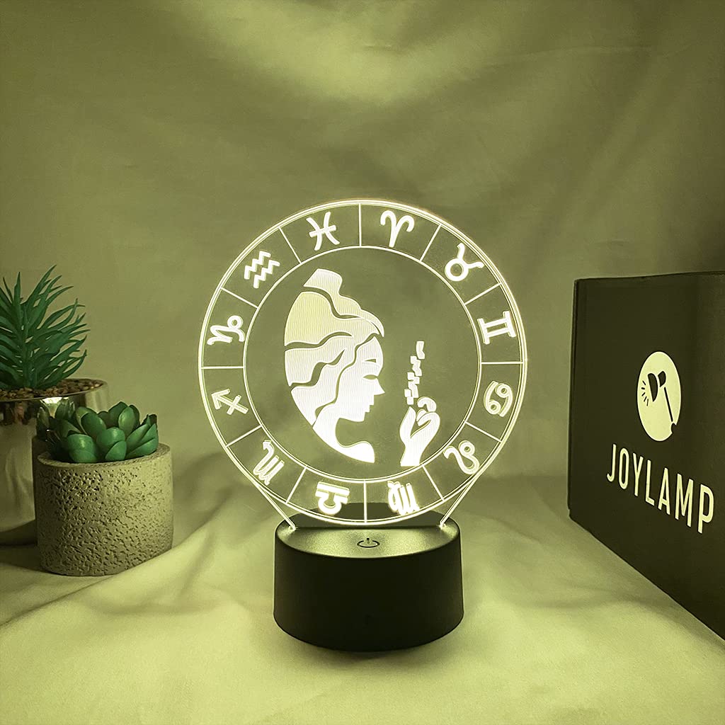 JoyLamp Balance Sagittario, Lampada A Segno Zodiacale, 16 Colori Con Telecomando E Controllo Touch, Luce LED Per Atmosfera