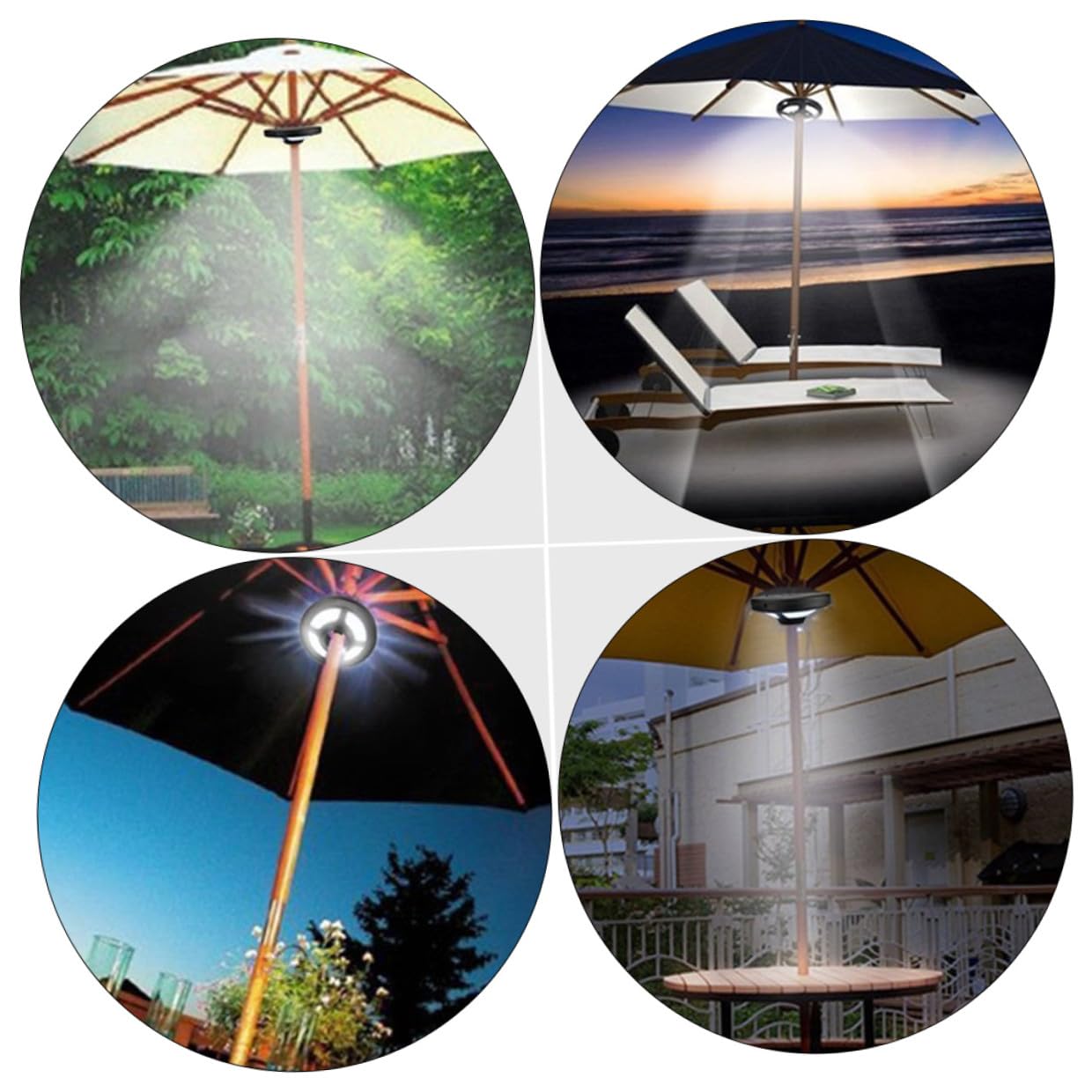 Lampada da Campeggio a LED Multifunzione per Esterni Luce per Ombrellone senza Batteria Palo Luminoso Portatile per Tende da Campeggio per Escursionismo e Attività Outdoor