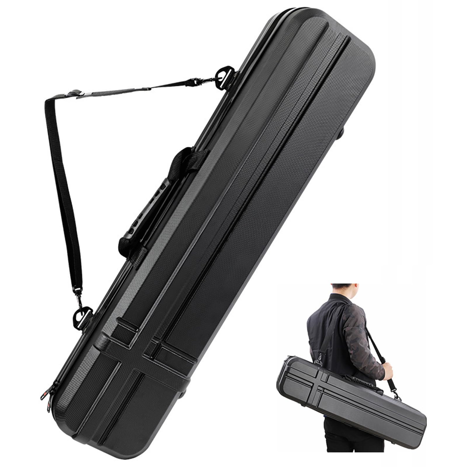 Takedown Recurve Bow Case Hard, ABS Hard Shell Recurve Bow Case, Long Bow Case Lightweight Travel Bow Case for Hunting Shooting Practice