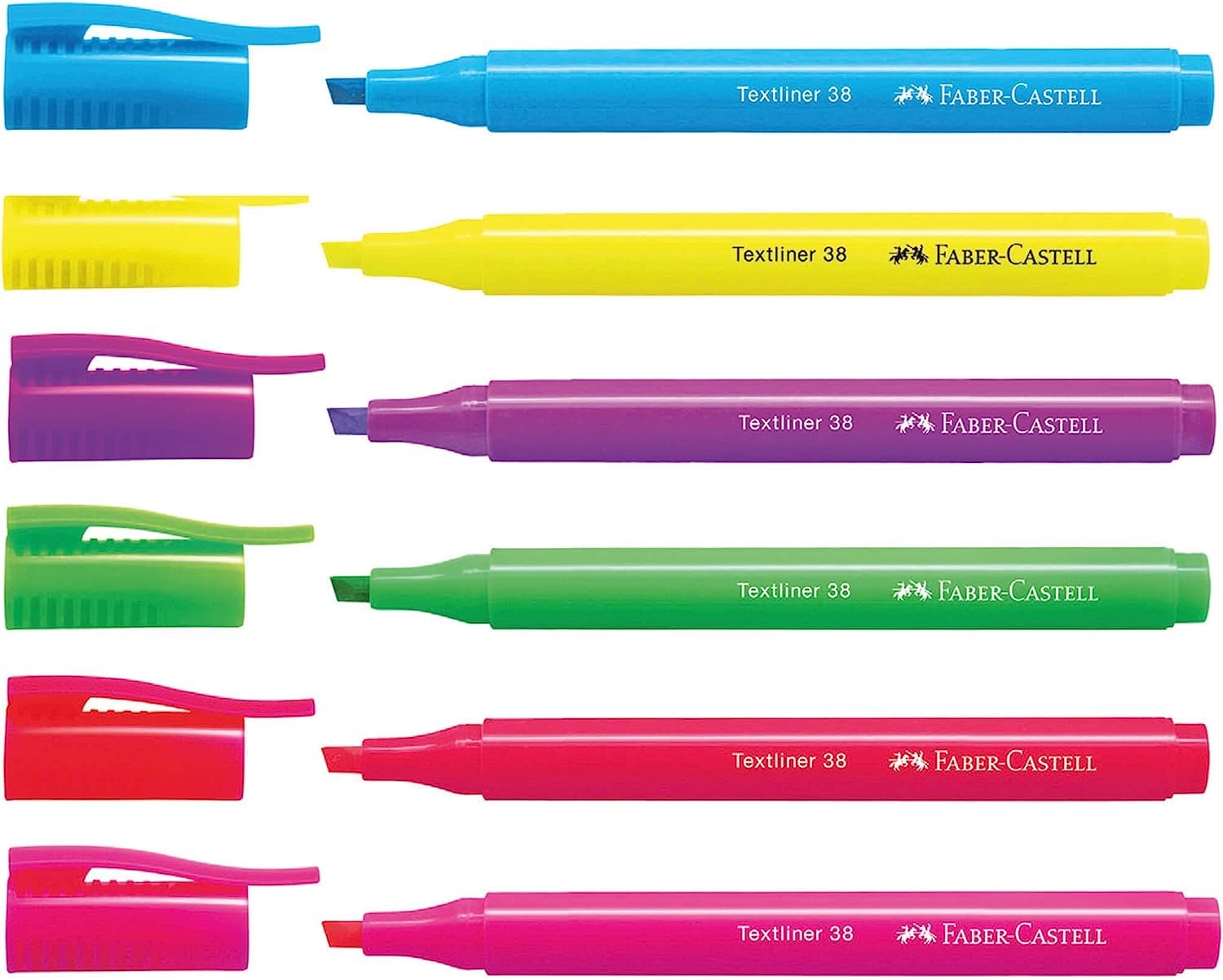 Faber-Castell Textliner 38 zakreślacz 6-częściowy, wielokolorowy, zestaw