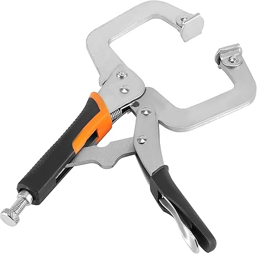 Miniatura 5 de ZOENHOU Paquete de 4 alicates de bloqueo de abrazadera en C de 6, 9, 11, 14 pulgadas, abrazaderas de agarre ajustables con almohadilla giratoria y