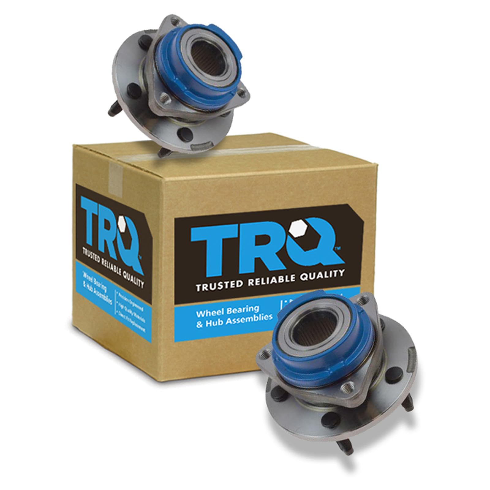TRQ 2 Piece Front Wheel Bearing &amp; Hub Assembly Set