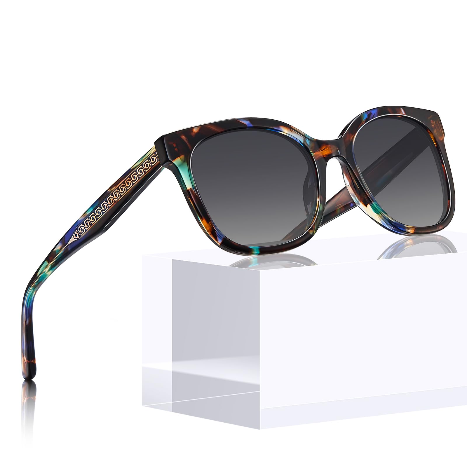 Women's Cat Eye Sunglasses Polarised UV Protection Hypoallergenic Acetate Frames Handcrafted Elegant Daily & Retro Style CA5398