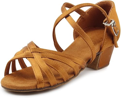 Zapatos de baile de salón latino boda fiesta sandalias de rendimiento para niñas