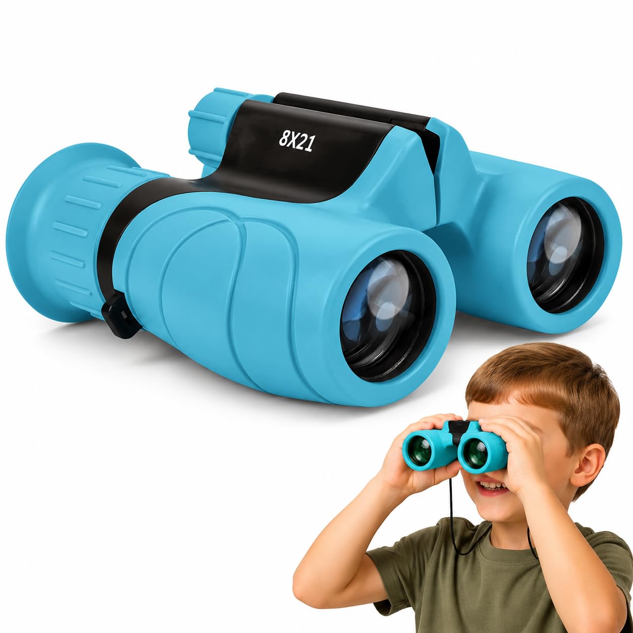 Tezilon 8x21 High-Resolution Binoculars for Kids