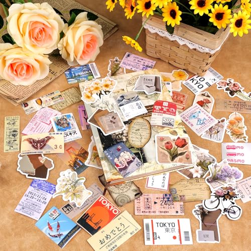 210Pcs Vintage Aesthetic Stickers,Junk Journal Scrapbook Supplies, Waterproof Vinyl Antique Botanical Paper Stickers for Planner, Diary, Water Bottle, Laptop, DIY Paper Crafts Gifts for Women - Image 3