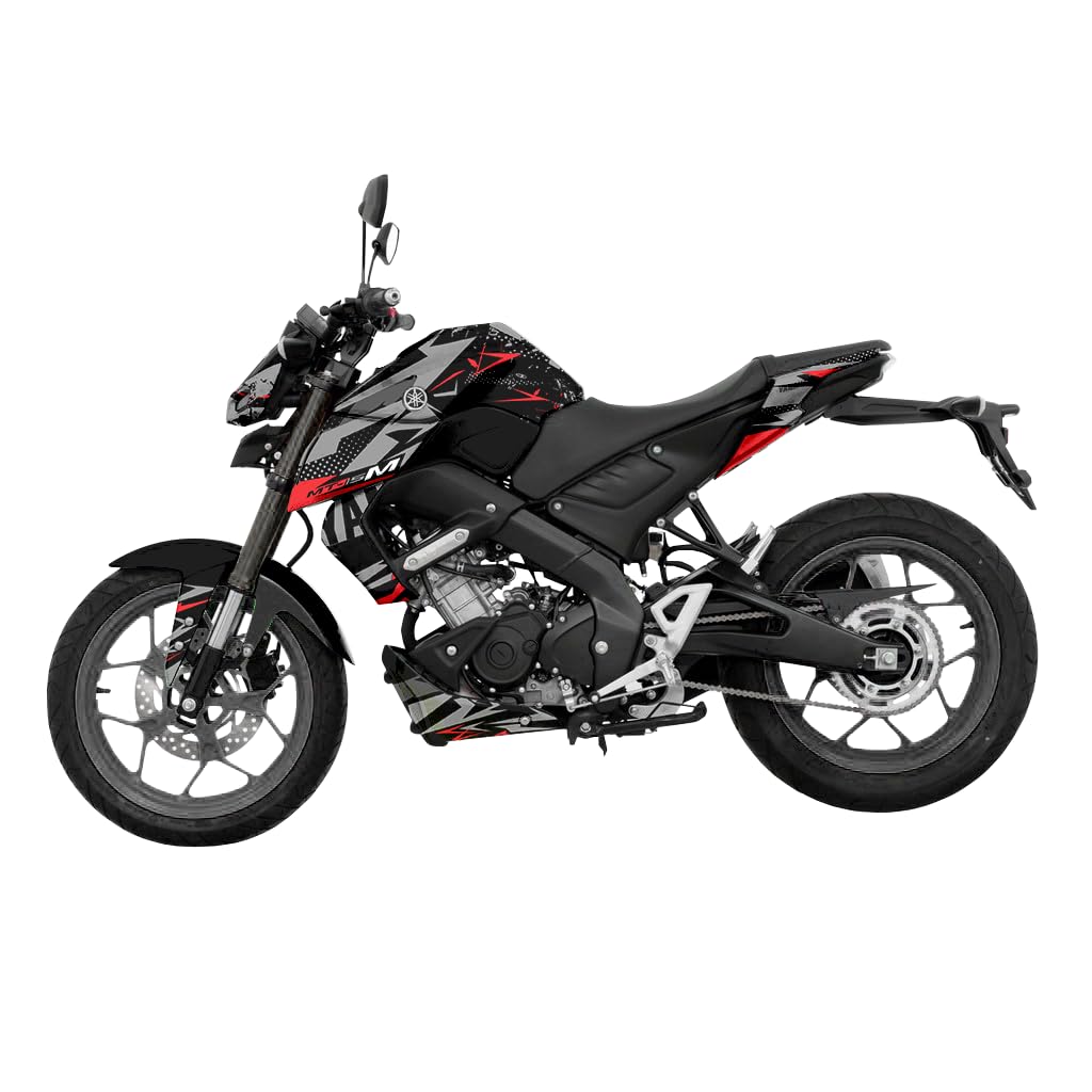 Yamaha MT-15 Graphic Kit| GreyRd01| by Motocross Graphix| Printed on Premium Vinyl with Ultra Gloss Laminate, Waterproof, Precise Precut Sticker, Non-Fading, Pack of 1 for Full Bike-image-17
