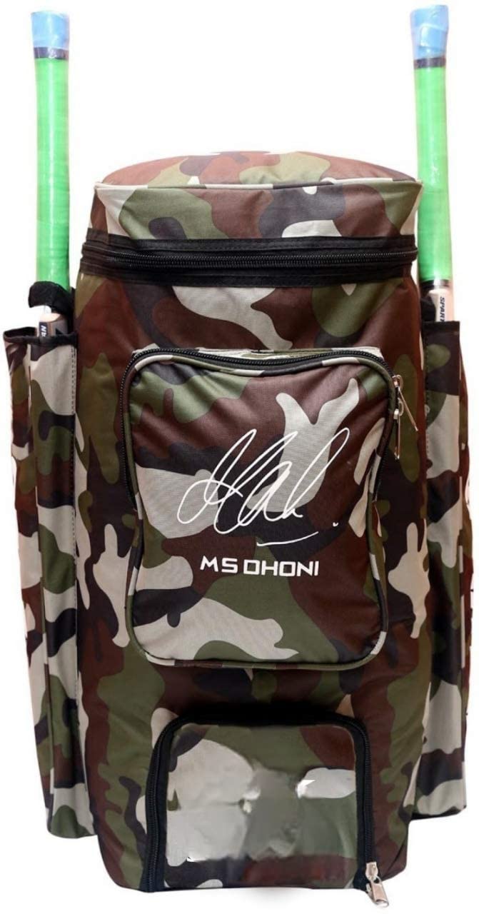 GLOW WINGS Enterprises Heavy Duty Fully Foam Padding Attractive Design MSD Nylon Army Printed Green Cricket Backpack Kit Bag (B0BZKXHTH6) Amazon Price History, Amazon Price Tracker