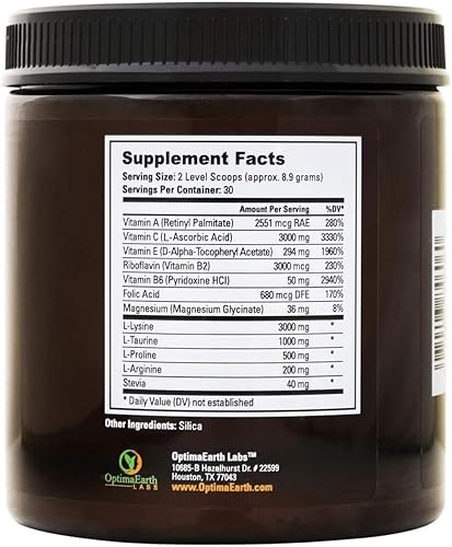 Miniatura 2 de Optima Heart - Alta potencia de 3000 mg de vitamina C y 3000 mg de lisina por porción, suplemento dietético avanzado para salud y bienestar general,