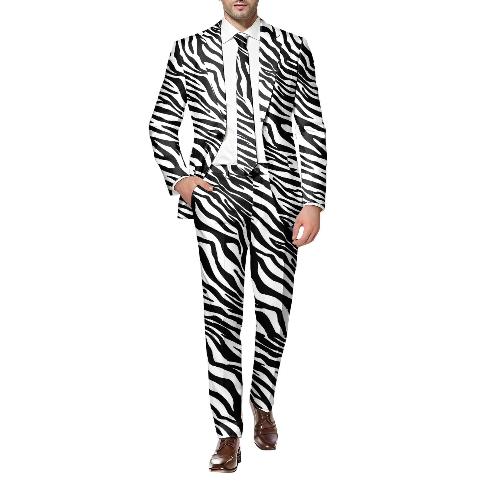 Americana de leopardo para hombre, chaqueta de traje de negocios, corte regular, chaqueta con un botón, abrigos deportivos de ocio, chaqueta de solapa elástica, traje de boda, corte regular,