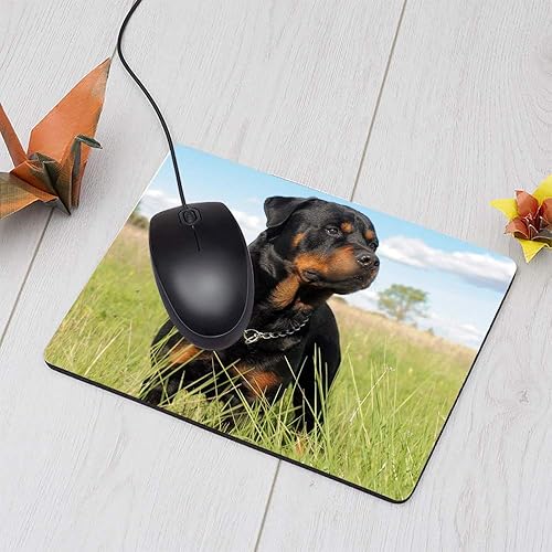 Miniatura 3 de NICOKEE Rottweiler - Alfombrilla de mouse rectangular para videojuegos, para cachorros, para computadora, escritorio, laptop, oficina, 9.5 x 7.9