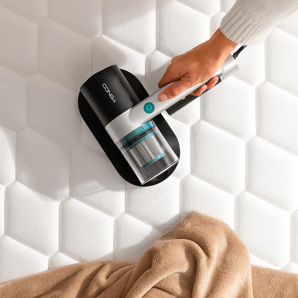 Cecotec Odkurzacz do materacy Conga Rockstar 3000 Mattress, ForceSonic 300 W, UV-C Light, 10 kPa ssący, szczotka zasilająca, kabel XXL, system cyklonowy, filtr o wysokiej wydajności