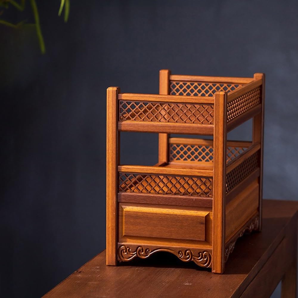 Tavola d'altare cinese Consolle da altare in legno scuro decorativo | Espositore(Grande)