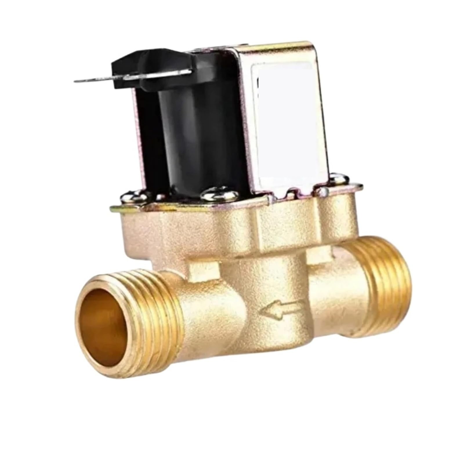 Electric Solenoid Valve N/C 12v 24v 220v G3/4'' G1/2'' Brass Air Inlet Flow Switch Normally Closed Inlet for Solar Water Heater(3/4",DC12V)