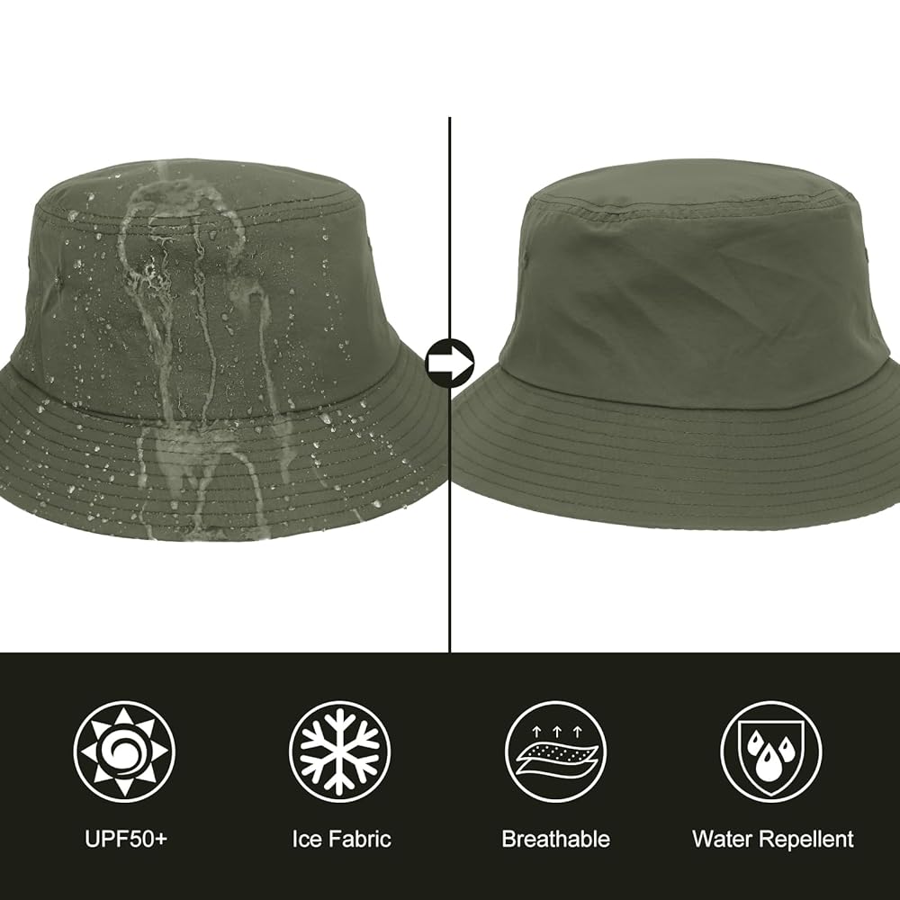 帽子 OVY Nylon Water-Repellent Bucket Hat Water-Repellent Rip Stop Nylon Bucket Hat (black) | OVY