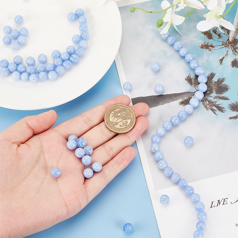 Amazon.co.jp: OLYCRAFT 120~128個6mm 天然ブルーレースアゲート