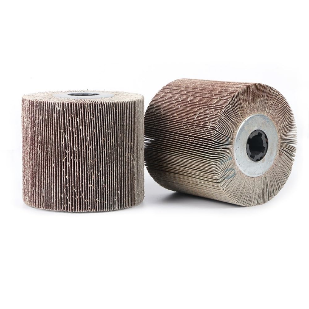 1 Piece 120 * 100 * 19mm Emery Cloth Mop Wheel Striping Wheel P40 - P600 for Metal Polishing(P120)