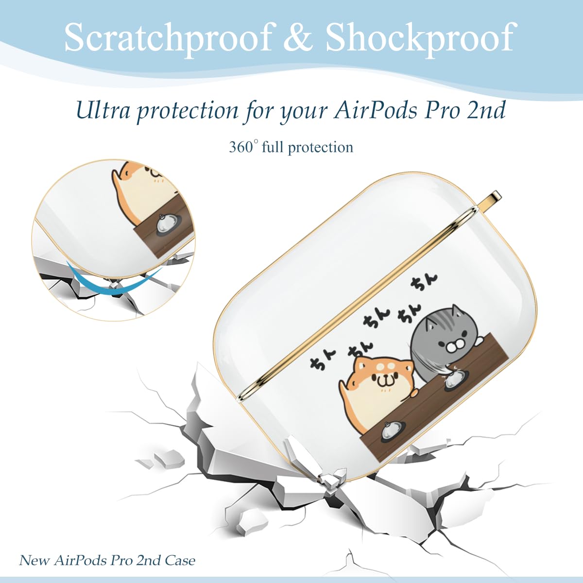 Amazon | ボンレス犬猫 AirPods Pro 2ケース かわいい キャラクター
