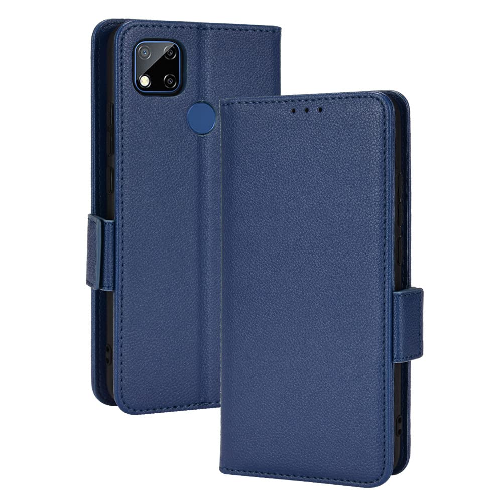 Para Xiaomi Redmi 9 Funda De Cuero Mate Cartera Magnética Flip Funda De Teléfono De Silicona
