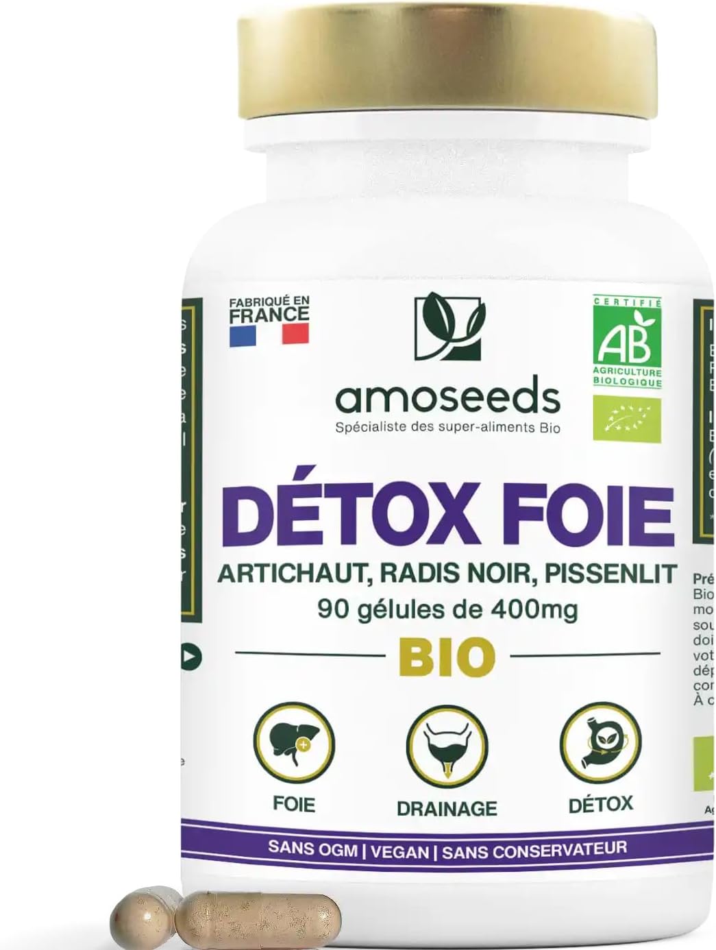 Organic Liver Detox | Powerful Detoxifying, Draining, Improves Digestion | Artichoke, Black Radish, Dandelion | 90 Vegan Capsules | Superior Quality, Made in France Organic Liver Detox | Powerful Detoxifying, Draining, Improves Digestion | Artichoke, Black Radish, Dandelion | 90 Vegan Capsules | Superior Quality, Made in France