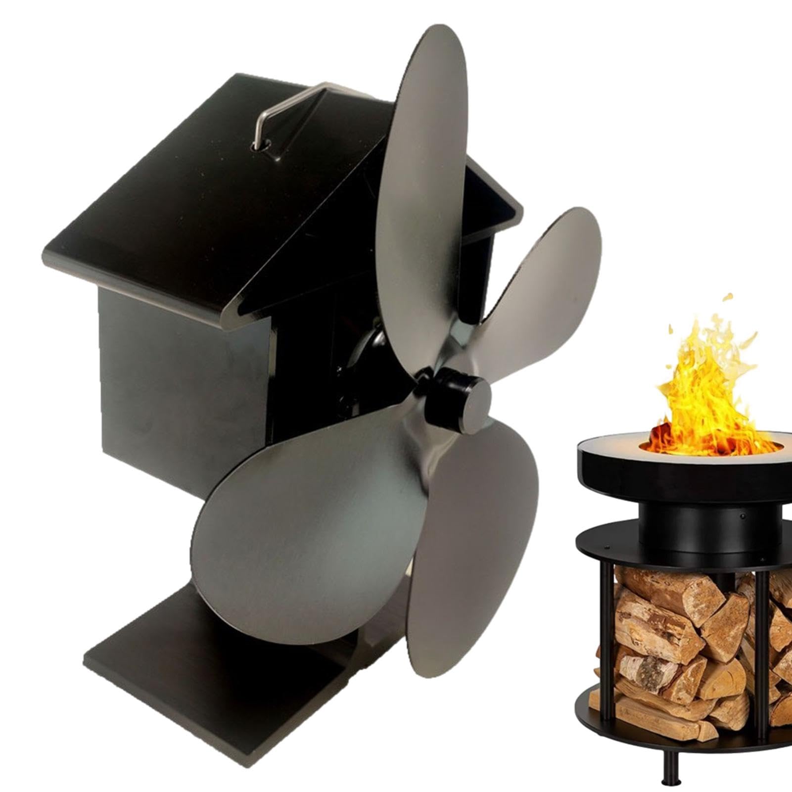 Salyeeluly Ventilador Accionado Por Calor,Ventilador De Estufa De Leña - Ventilador de aire caliente con circulación silenciosa,Fan no eléctrica de la chimenea de la estufa de leña, fan termal