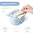 Termichy Baby Formula Dispenser, Portable Milk Powder Dispenser Container with Carry Handle and Scoop for Travel Outdoor Activities with Baby Infant, 8.8OZ, 0.55LB, 250g, 500ml (Light Blue)