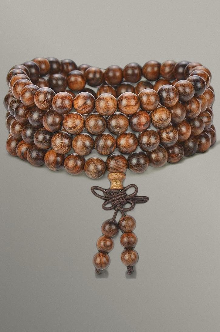 Mala Beads Bracelet 108 8mm Prayer Meditation Sandalwood Elastic