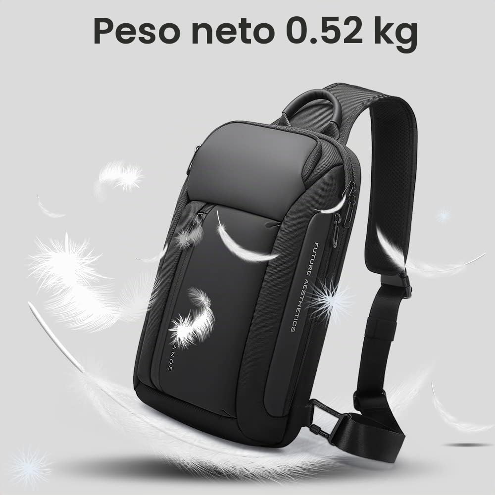 BANGE Bolso de la honda, bolso impermeable del pecho de los hombres bolsos de hombro Crossbody Sling Mochila para los hombres