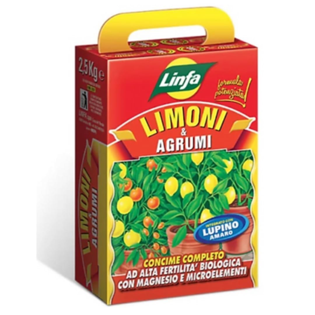 CONCIME PER LIMONI E AGRUMI ORGANO-MINERALE AD ELEVATA FERTILITA' BIOLOGICA IN CONFEZIONE DA 2,5 KG | organo-minerale ad elevata fertilità biologica
