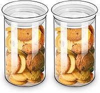 Vista 1 de ZENS Juego de 2 tarros de vidrio de 37 onzas, recipientes de cocina de vidrio transparente con tapas herméticas, recipientes de almacenamiento