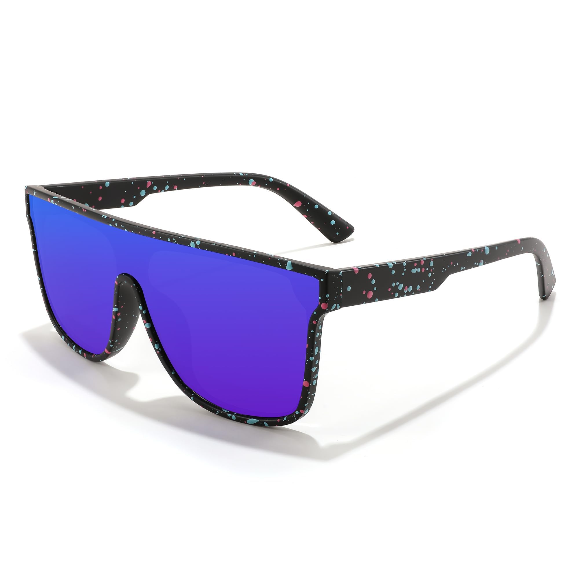 karsaer Men Women Polarized Sunglasses, Flat Top Trendy Oversized Square Shades Sun Glasses UV400 E1227-picture-41
