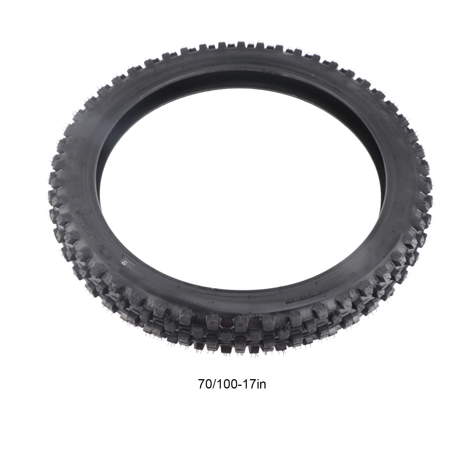 Dioche Kit de Cámara de Aire y Neumático de Goma de 70/100-17 Pulgadas para Bicicleta Pit Pro Trail y MX Enduro
