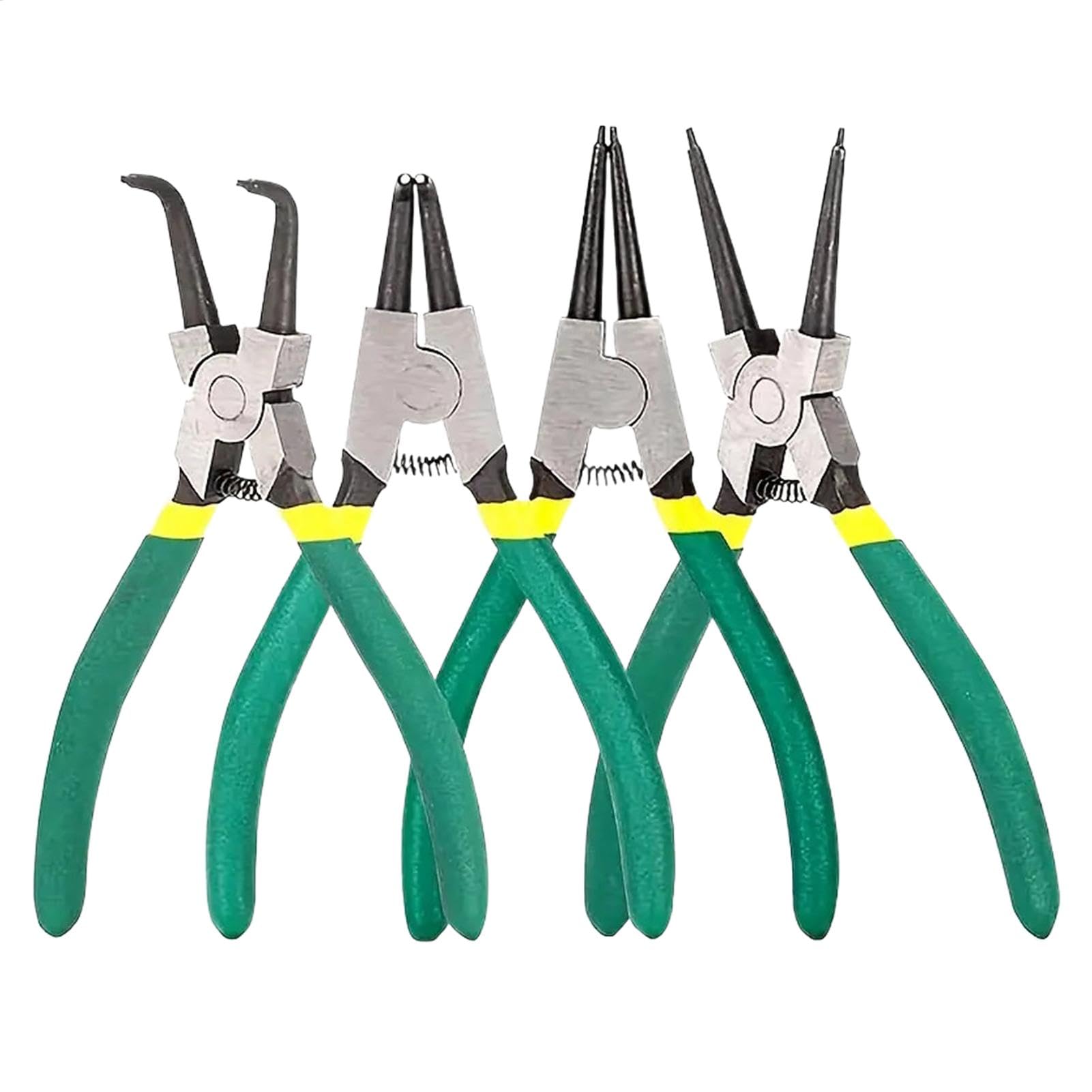 Kit Pinze Per Anelli Elastici Pinze A Molla, Punte A Ganasce Curve, Gancio | Circlip Estrattore Multifunzione Interno Ed Esterno Per Anelli Elastici Riparazioni Auto E Officina Meccanica