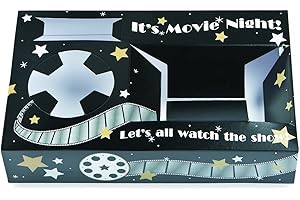 Movie Night Snack Trays Hold Popcorn, Box of Candy and Drink for...