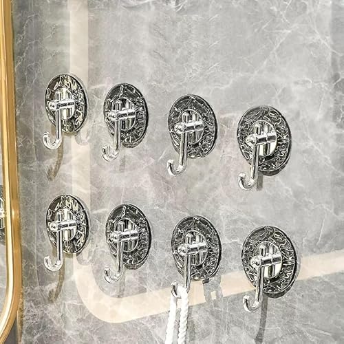 Ganchos adesivos de parede, 8 peças, ganchos utilitários, cabides de parede resistentes para toalha,