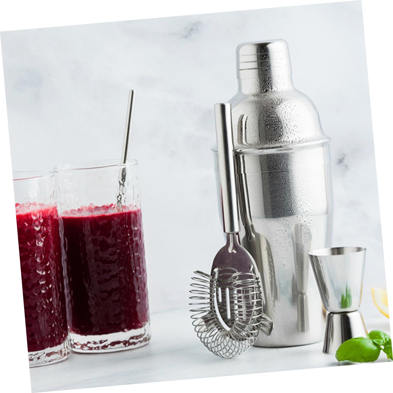 5piezas Coctelera De Acero Inoxidable Accesorios para Coctelería Medidor De Profesional Suministros para Bebidas para Barra para Bebidas